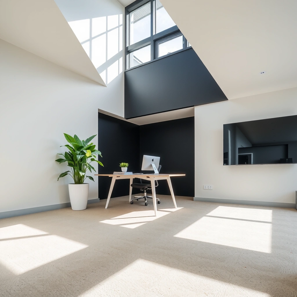 Modern office interior with minimalist design